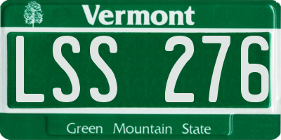 VT license plate LSS276