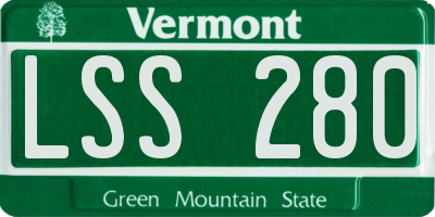 VT license plate LSS280