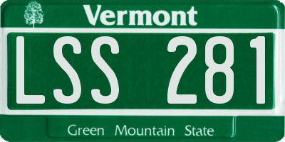 VT license plate LSS281