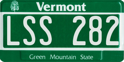 VT license plate LSS282