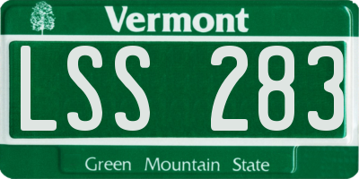 VT license plate LSS283