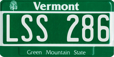 VT license plate LSS286