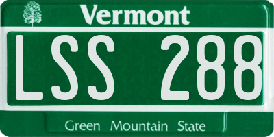 VT license plate LSS288