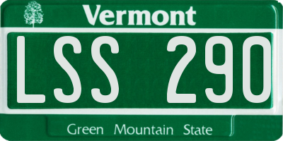 VT license plate LSS290