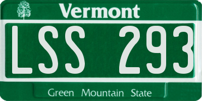 VT license plate LSS293