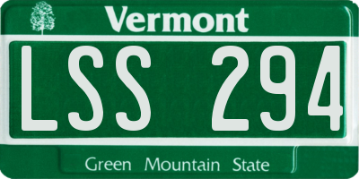 VT license plate LSS294