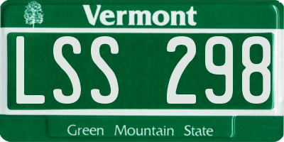 VT license plate LSS298