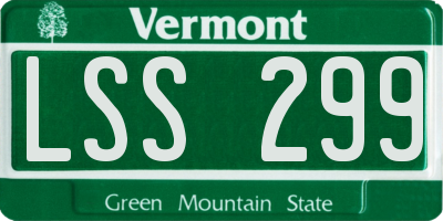 VT license plate LSS299