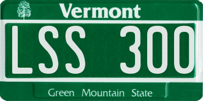 VT license plate LSS300