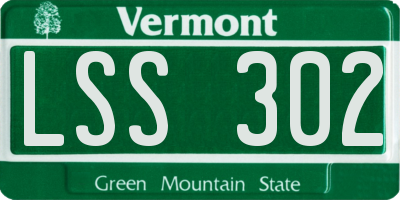 VT license plate LSS302