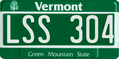 VT license plate LSS304