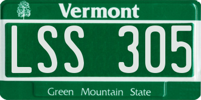VT license plate LSS305