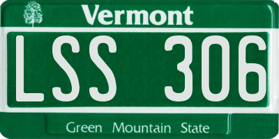 VT license plate LSS306
