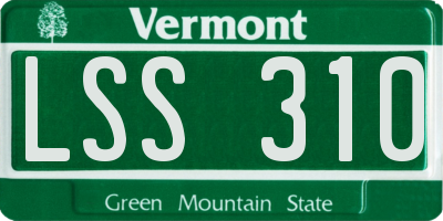 VT license plate LSS310