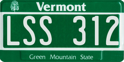 VT license plate LSS312
