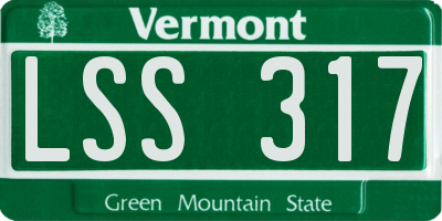 VT license plate LSS317