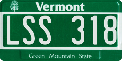 VT license plate LSS318