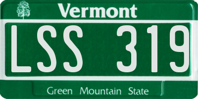 VT license plate LSS319