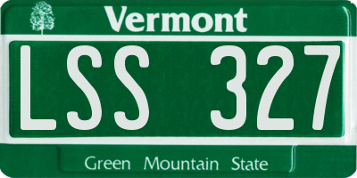 VT license plate LSS327