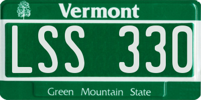 VT license plate LSS330