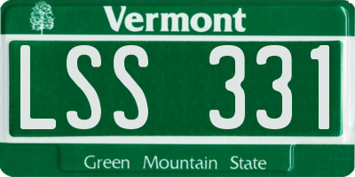 VT license plate LSS331