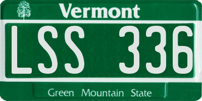 VT license plate LSS336