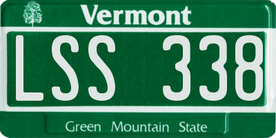 VT license plate LSS338