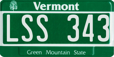 VT license plate LSS343