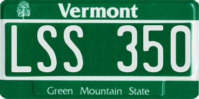 VT license plate LSS350