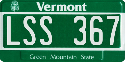 VT license plate LSS367