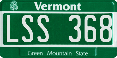 VT license plate LSS368