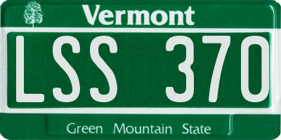 VT license plate LSS370