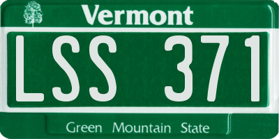 VT license plate LSS371