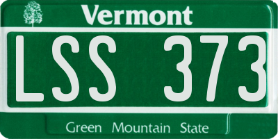 VT license plate LSS373