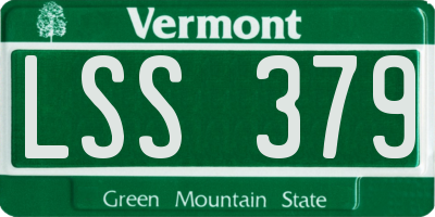 VT license plate LSS379