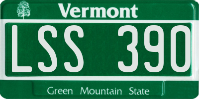 VT license plate LSS390