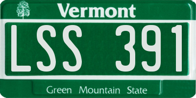 VT license plate LSS391