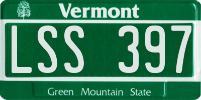VT license plate LSS397