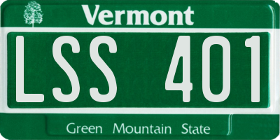 VT license plate LSS401