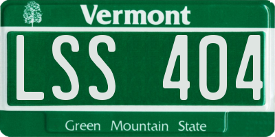 VT license plate LSS404