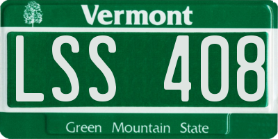 VT license plate LSS408