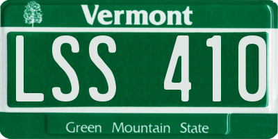 VT license plate LSS410