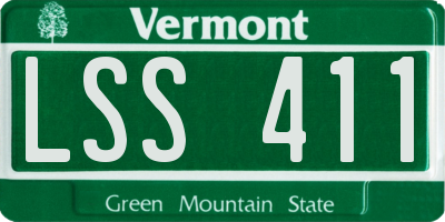 VT license plate LSS411