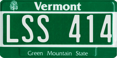 VT license plate LSS414
