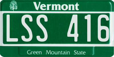 VT license plate LSS416