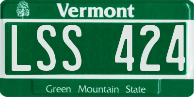 VT license plate LSS424