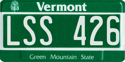 VT license plate LSS426