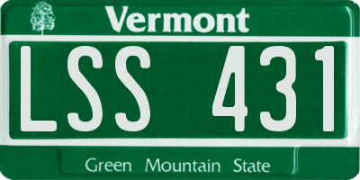 VT license plate LSS431