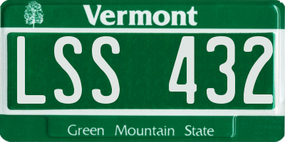 VT license plate LSS432