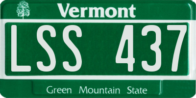 VT license plate LSS437